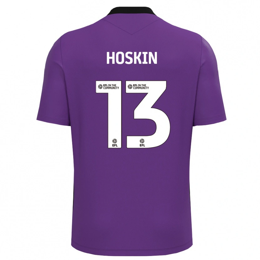 Danxen Uomo Owen Hoskin #13 Maglia Gara Portiere Bianco Viola 2025/26 Maglietta