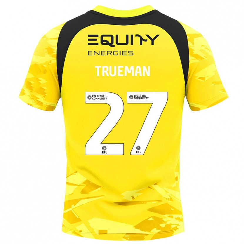 Danxen Uomo Connal Trueman #27 Maglia Gara Portiere Giallo Chiaro Nero 2025/26 Maglietta