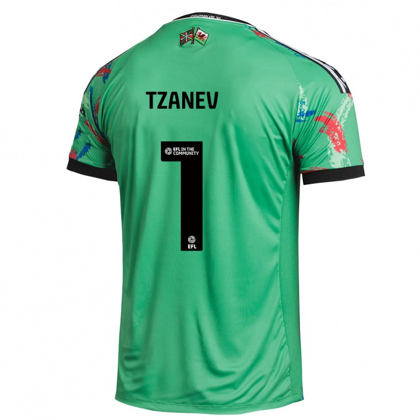Danxen Uomo Nik Tzanev #1 Maglia Gara Portiere Rosso Verde 2025/26 Maglietta
