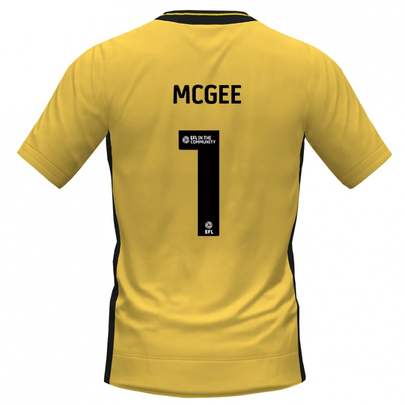 Danxen Uomo Luke McGee #1 Maglia Gara Portiere Nero Giallo 2025/26 Maglietta