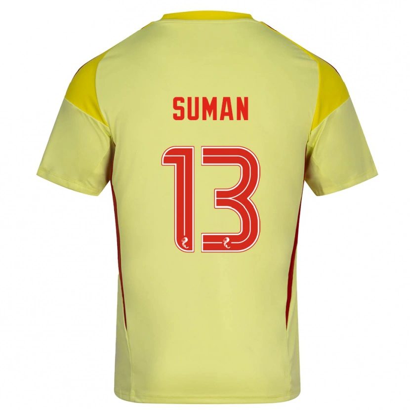 Danxen Uomo Nick Suman #13 Maglia Gara Portiere Rosso Giallo 2025/26 Maglietta