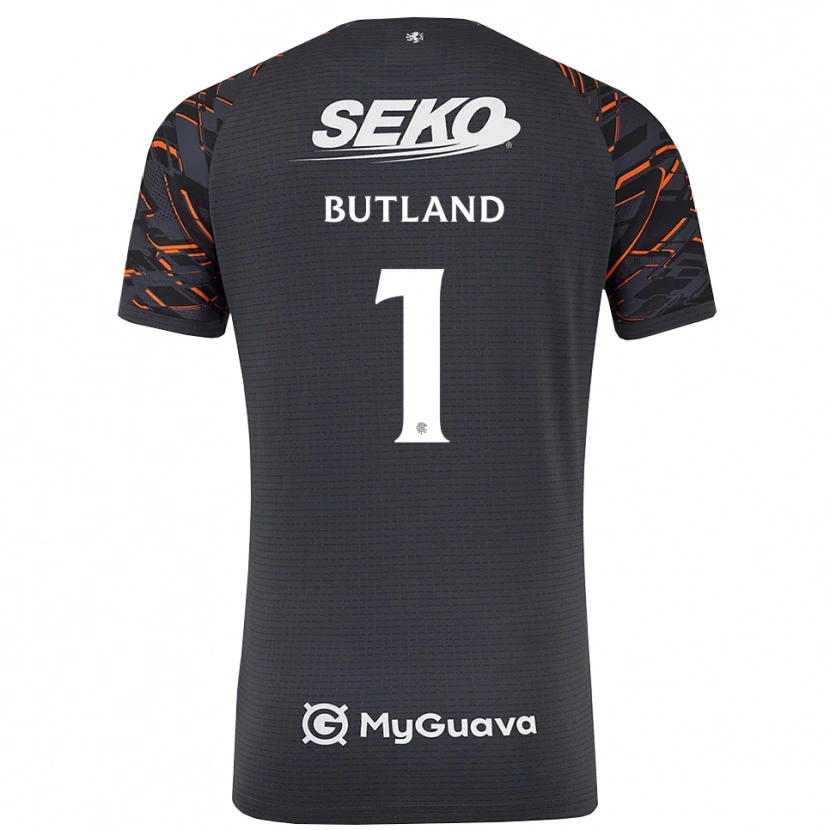 Danxen Uomo Jack Butland #1 Maglia Gara Portiere Grigio Scuro 2025/26 Maglietta