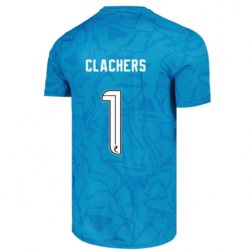 Danxen Uomo Erin Clachers #1 Maglia Gara Portiere Bianco Blu 2025/26 Maglietta