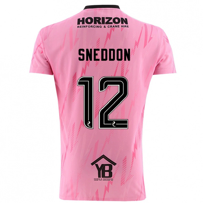 Danxen Uomo Jamie Sneddon #12 Maglia Gara Portiere Nero Rosa 2025/26 Maglietta
