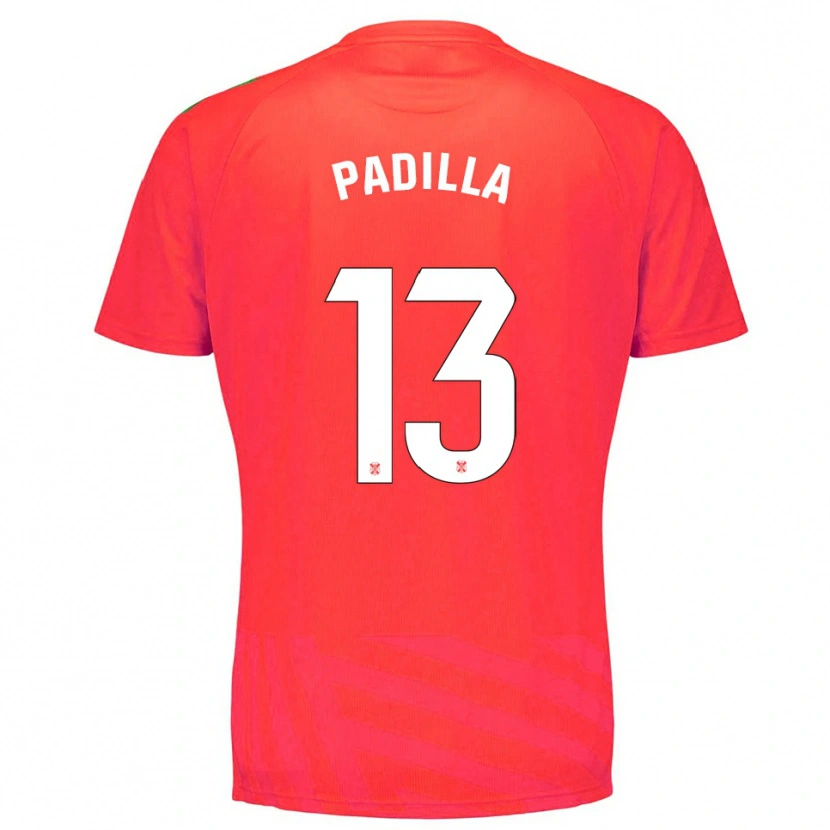 Danxen Uomo Alejandro Padilla #13 Maglia Gara Portiere Rosso Bianco 2025/26 Maglietta