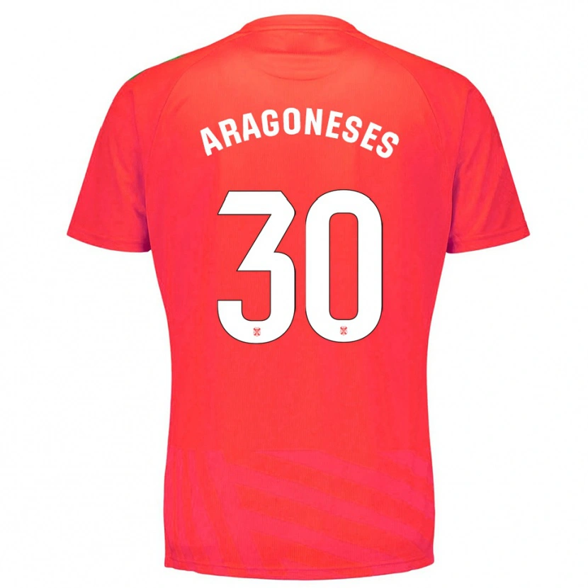 Danxen Uomo Sergio Aragoneses #30 Maglia Gara Portiere Rosso Bianco 2025/26 Maglietta