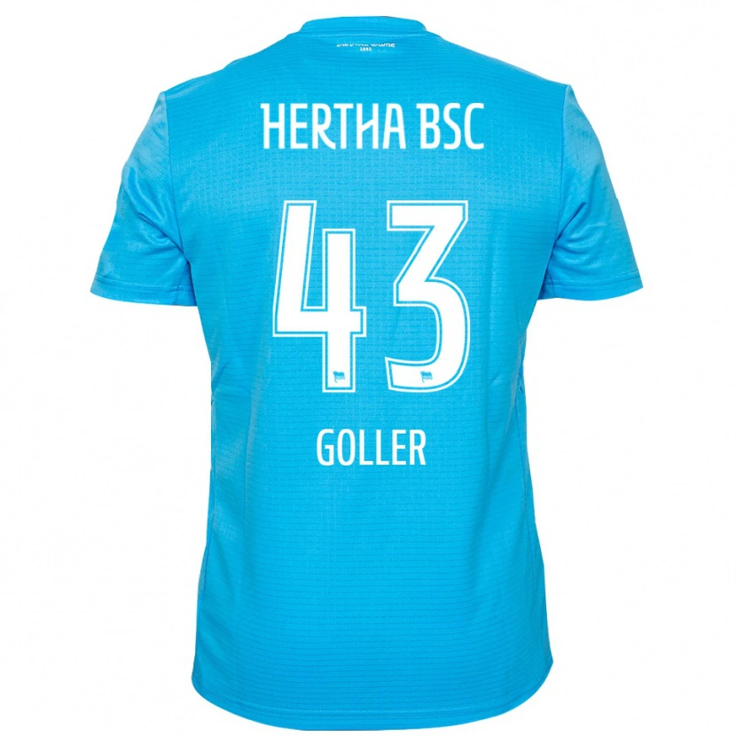 Danxen Uomo Tim Goller #43 Maglia Gara Portiere Azzurro Bianco 2025/26 Maglietta