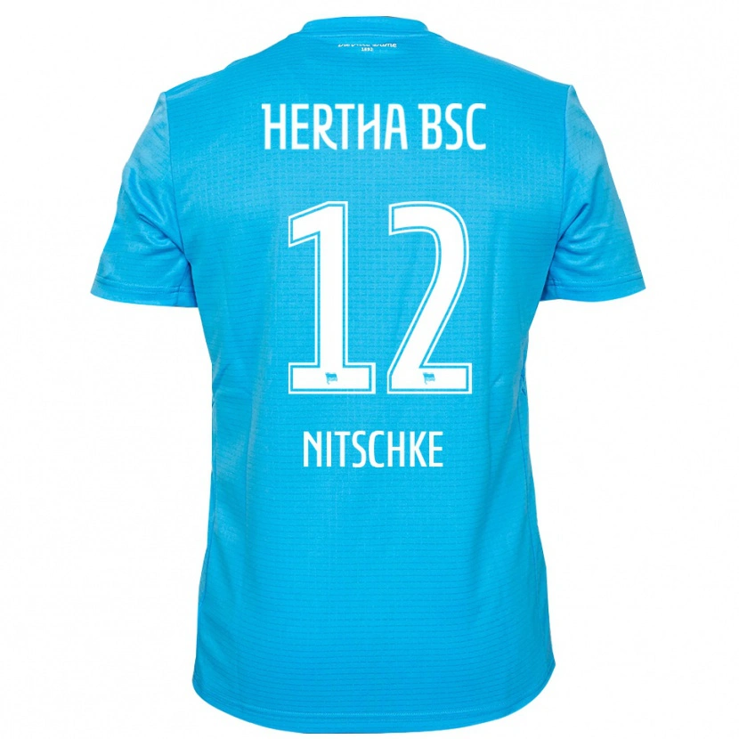 Danxen Uomo Til Nitschke #12 Maglia Gara Portiere Azzurro Bianco 2025/26 Maglietta