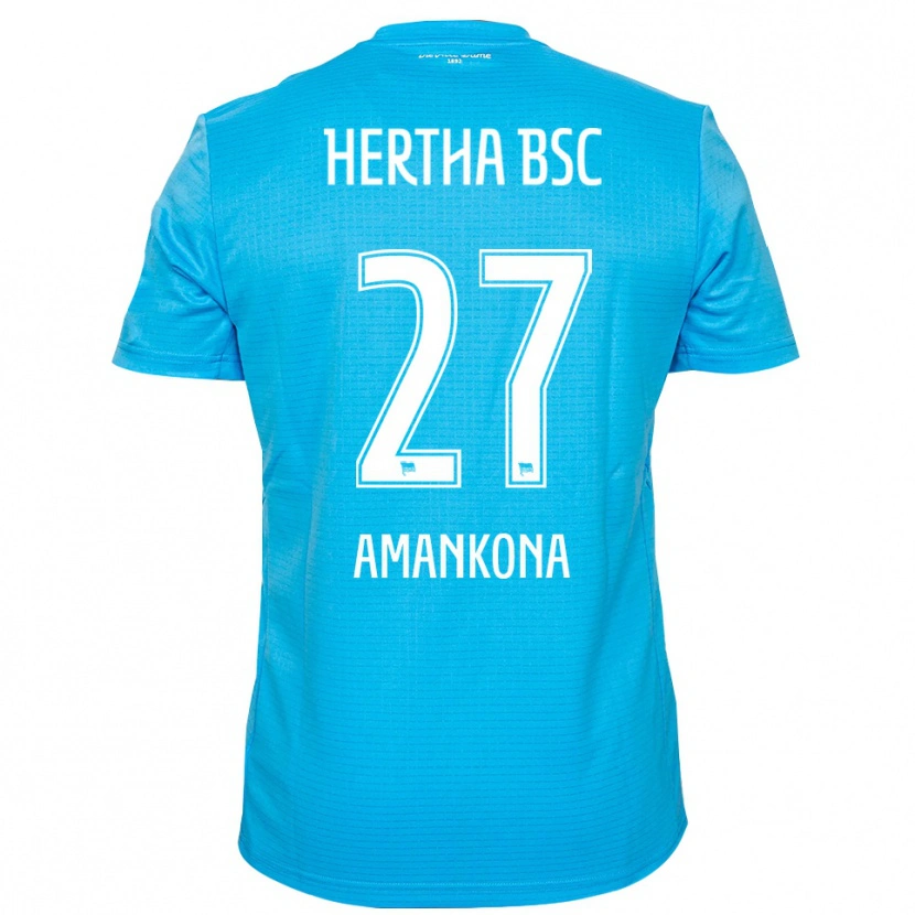Danxen Uomo Nash-Daniel Amankona #27 Maglia Gara Portiere Azzurro Bianco 2025/26 Maglietta