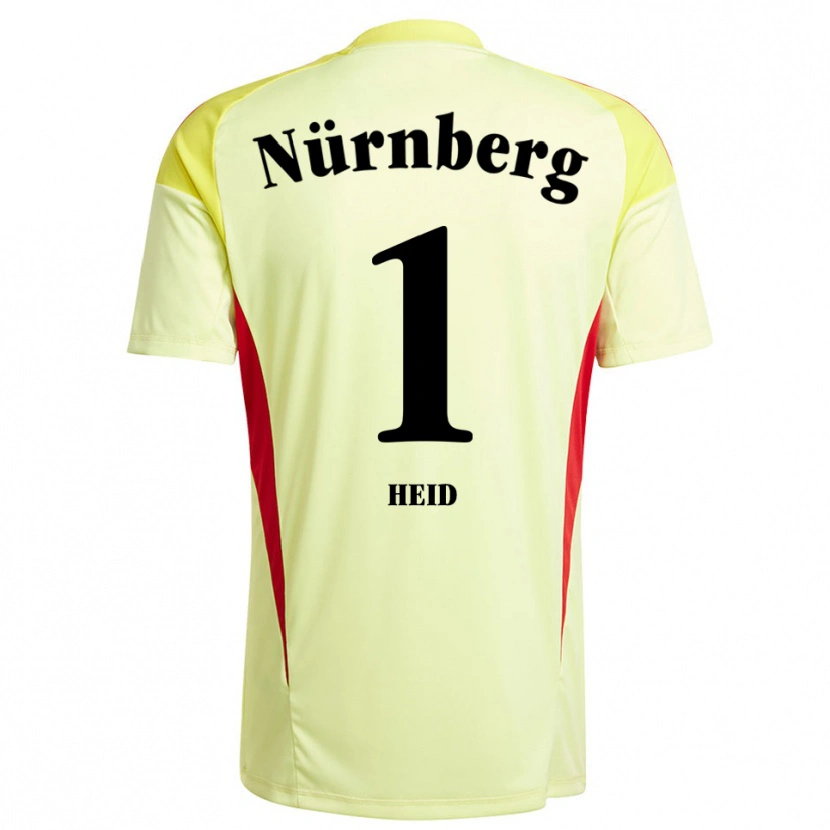Danxen Uomo Noah Heid #1 Maglia Gara Portiere Giallo Nero 2025/26 Maglietta