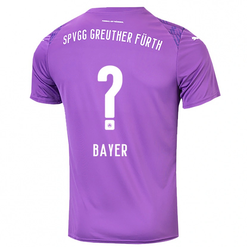 Danxen Uomo Lisa Bayer #0 Maglia Gara Portiere Bianco Viola 2025/26 Maglietta