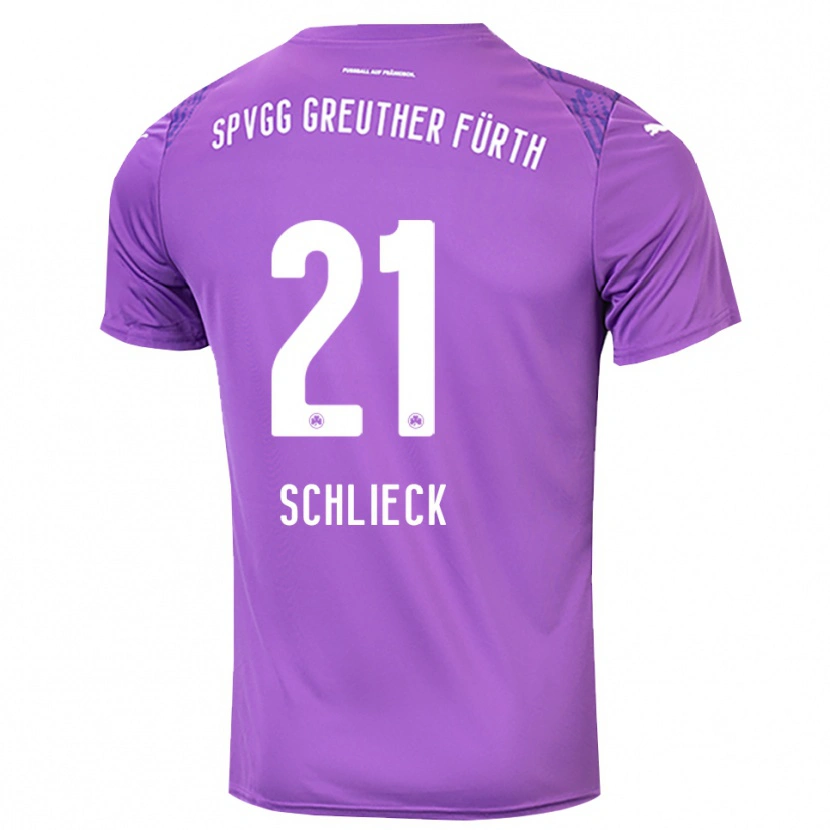 Danxen Uomo Timo Schlieck #21 Maglia Gara Portiere Bianco Viola 2025/26 Maglietta