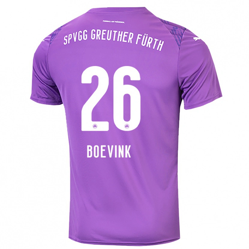 Danxen Uomo Pelle Boevink #26 Maglia Gara Portiere Bianco Viola 2025/26 Maglietta