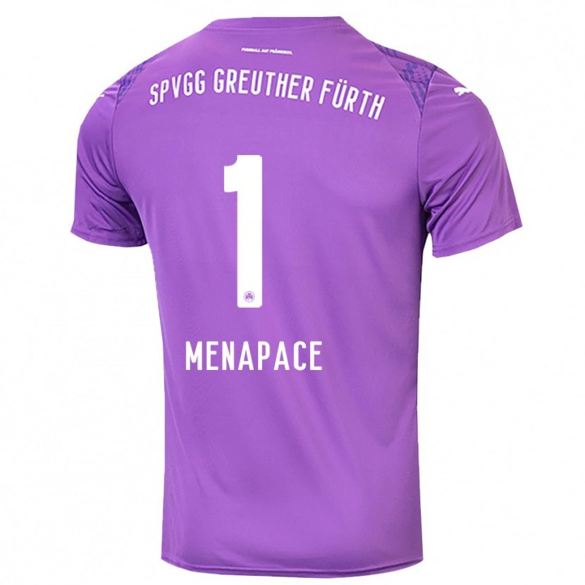 Danxen Uomo Theo Menapace #1 Maglia Gara Portiere Bianco Viola 2025/26 Maglietta