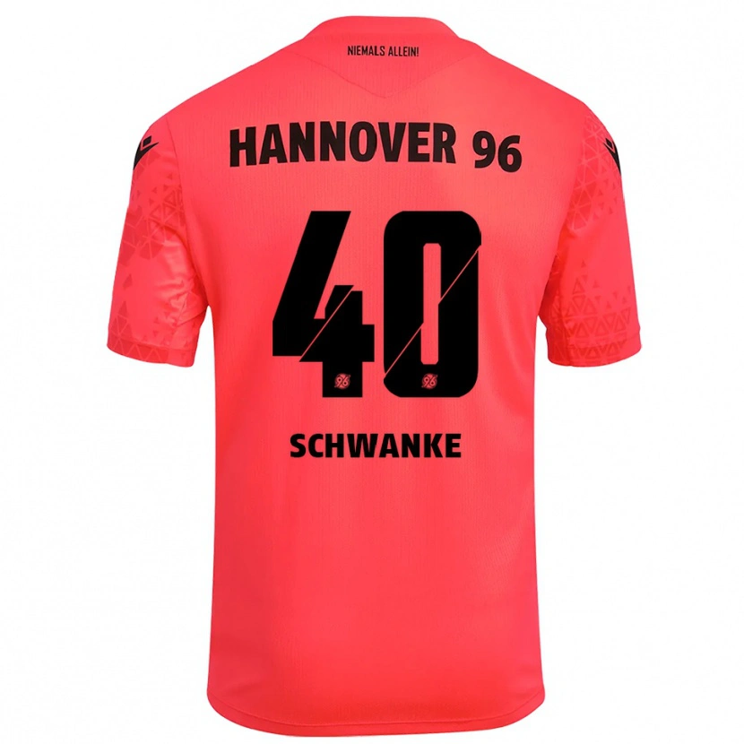 Danxen Uomo Jonas Schwanke #40 Maglia Gara Portiere Nero Rosso 2025/26 Maglietta