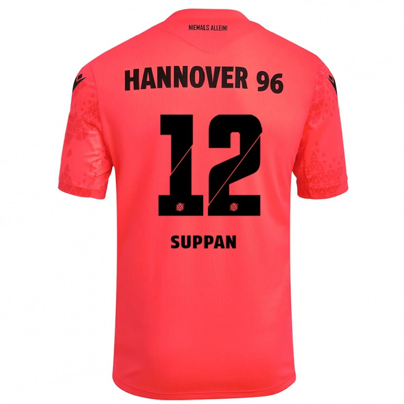 Danxen Uomo Jannik Suppan #12 Maglia Gara Portiere Nero Rosso 2025/26 Maglietta