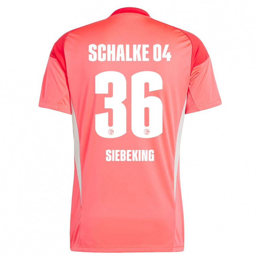 Danxen Uomo Johannes Siebeking #36 Maglia Gara Portiere Rosso Corallo 2025/26 Maglietta