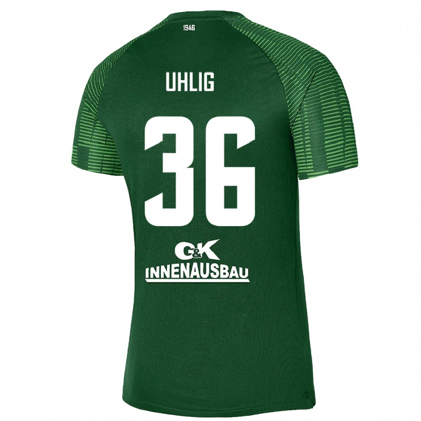 Danxen Uomo Max Uhlig #36 Maglia Gara Portiere Verde Scuro Nero 2025/26 Maglietta