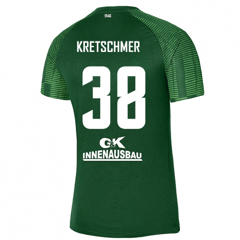 Danxen Uomo Theo Kretschmer #38 Maglia Gara Portiere Verde Scuro Nero 2025/26 Maglietta