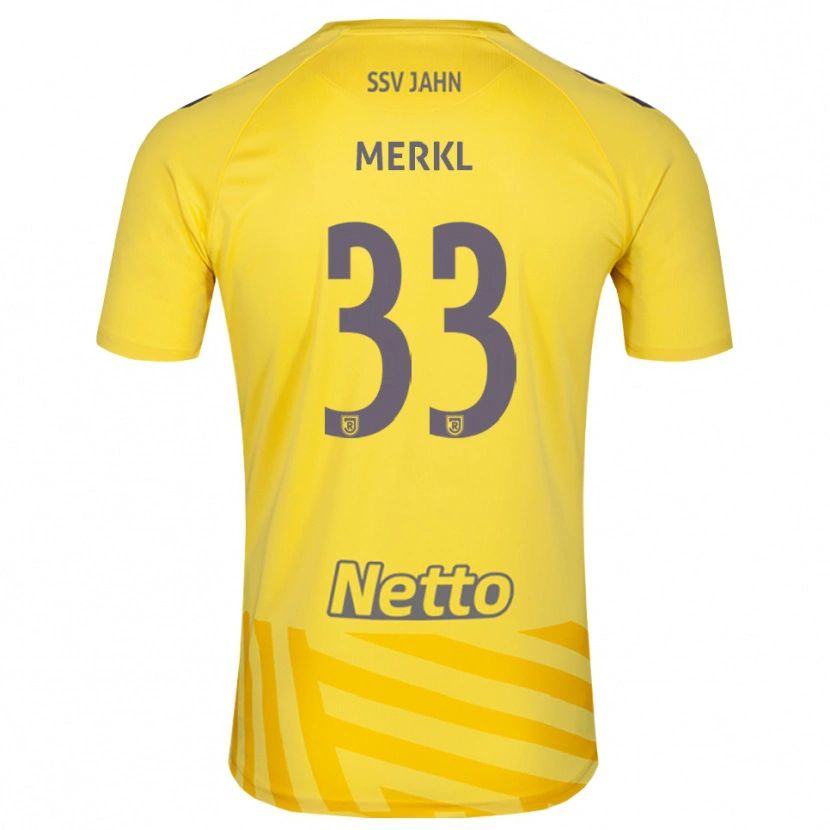 Danxen Uomo Maurice Merkl #33 Maglia Gara Portiere Grigio Giallo 2025/26 Maglietta