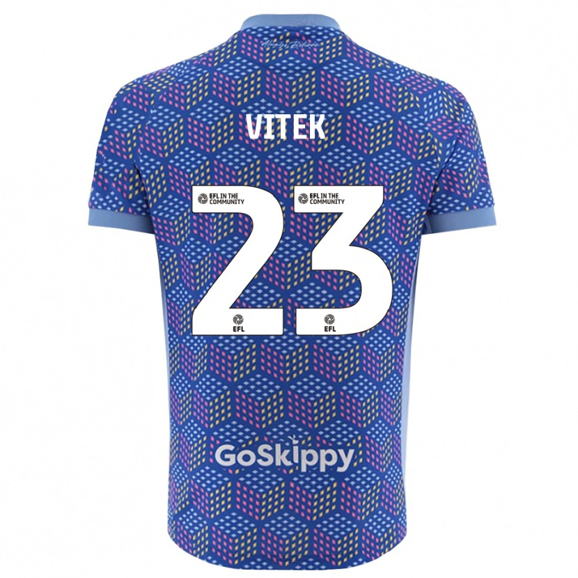 Danxen Uomo Radek Vítek #23 Maglia Gara Portiere Blu Nero 2025/26 Maglietta