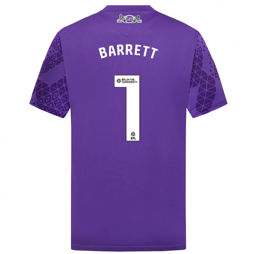 Danxen Uomo Jack Barrett #1 Maglia Gara Portiere Viola Bianco 2025/26 Maglietta