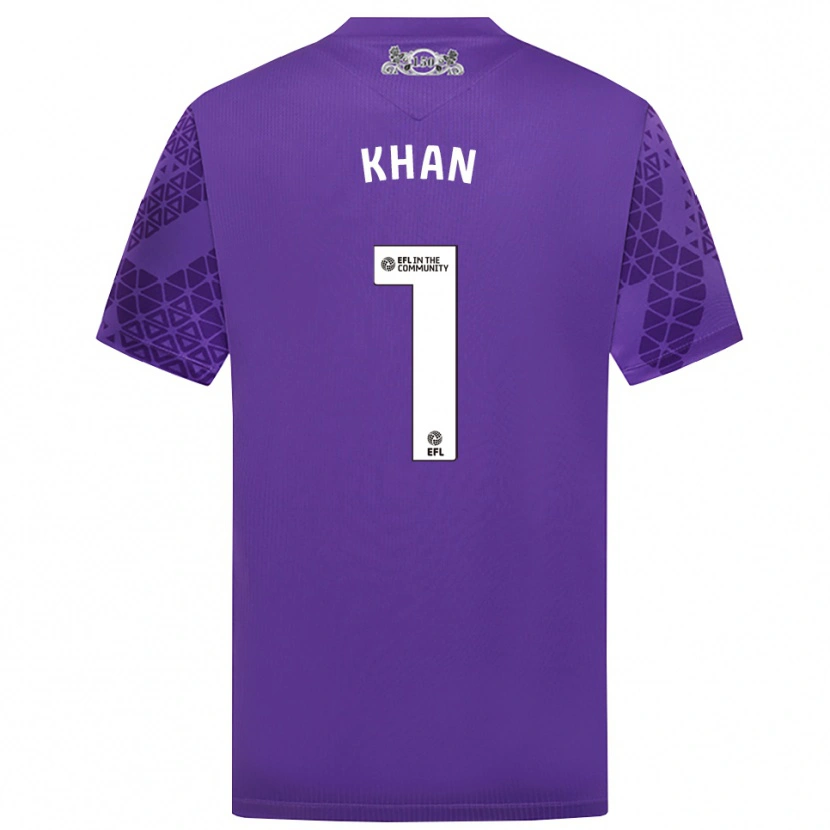 Danxen Uomo Adam Khan #1 Maglia Gara Portiere Viola Bianco 2025/26 Maglietta