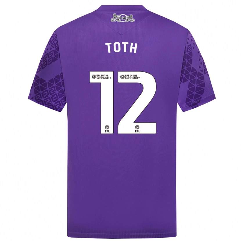 Danxen Uomo Balázs Tóth #12 Maglia Gara Portiere Viola Bianco 2025/26 Maglietta