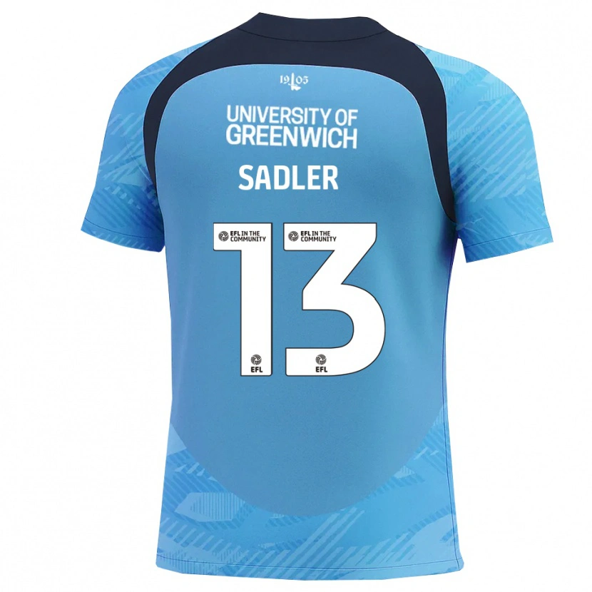 Danxen Uomo Jude Sadler #13 Maglia Gara Portiere Blu Bianco 2025/26 Maglietta