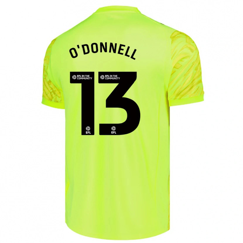 Danxen Uomo Richard O'Donnell #13 Maglia Gara Portiere Verde Fluo 2025/26 Maglietta