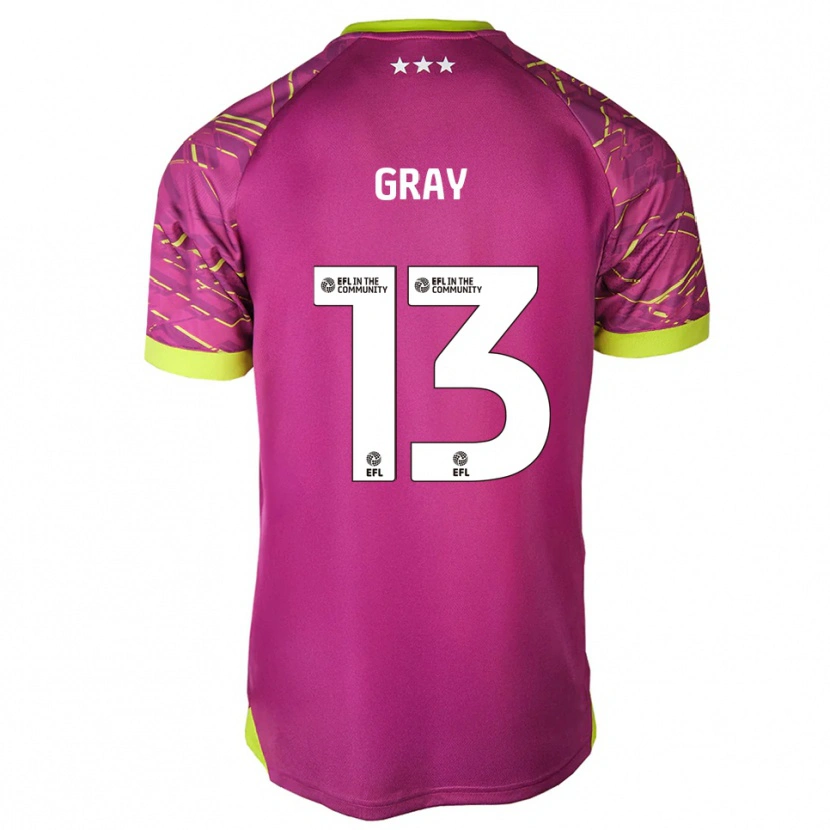 Danxen Uomo Henry Gray #13 Maglia Gara Portiere Rosso Melanzana 2025/26 Maglietta