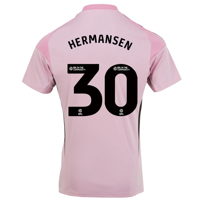 Danxen Uomo Mads Hermansen #30 Maglia Gara Portiere Rosa Ciliegio 2025/26 Maglietta