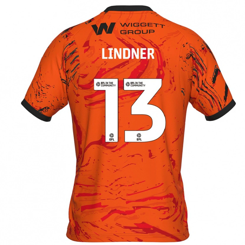 Danxen Uomo Caspar Lindner #13 Maglia Gara Portiere Arancione Nero 2025/26 Maglietta