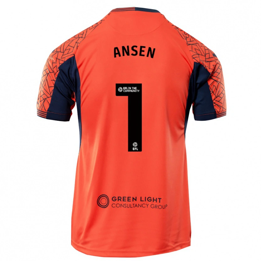 Danxen Uomo Caleb Ansen #1 Maglia Gara Portiere Nero Arancio 2025/26 Maglietta