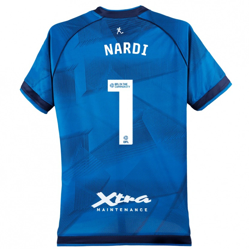 Danxen Uomo Paul Nardi #1 Maglia Gara Portiere Blu Bianco 2025/26 Maglietta