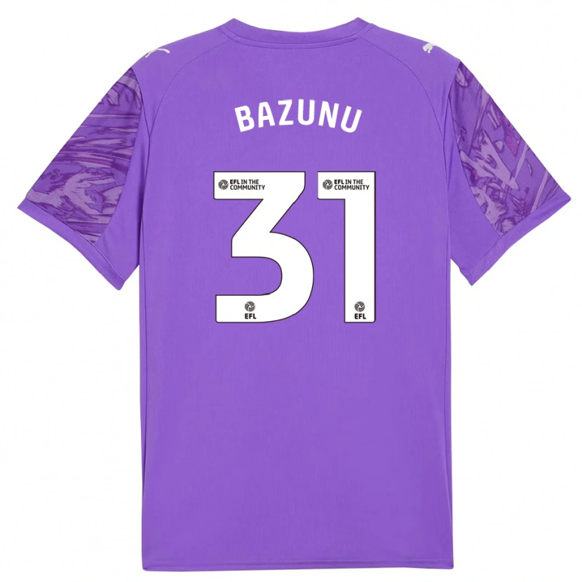 Danxen Uomo Gavin Bazunu #31 Maglia Gara Portiere Viola Bianco 2025/26 Maglietta