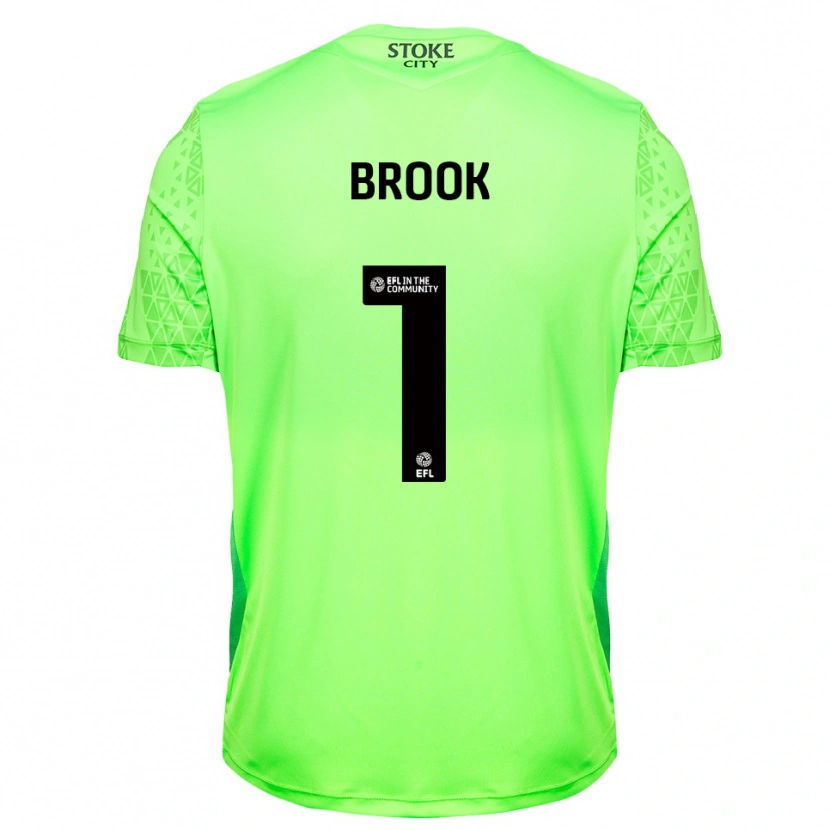 Danxen Uomo Dominic Brook #1 Maglia Gara Portiere Verde Nero 2025/26 Maglietta
