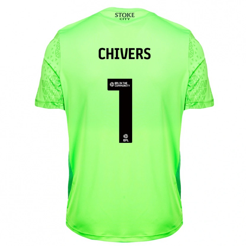 Danxen Uomo Ben Chivers #1 Maglia Gara Portiere Verde Nero 2025/26 Maglietta