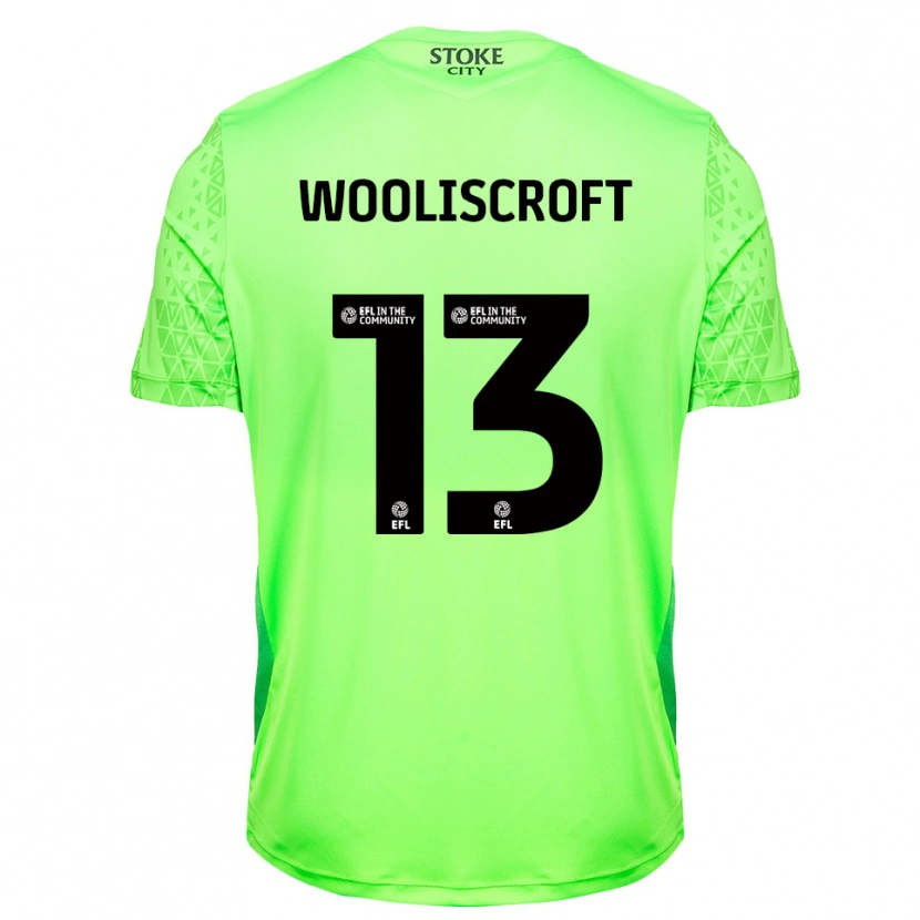 Danxen Uomo Morgan Wooliscroft #13 Maglia Gara Portiere Verde Nero 2025/26 Maglietta