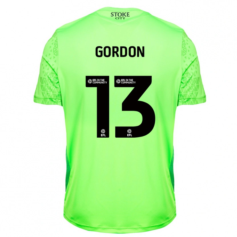 Danxen Uomo Jonathon Gordon #13 Maglia Gara Portiere Verde Nero 2025/26 Maglietta
