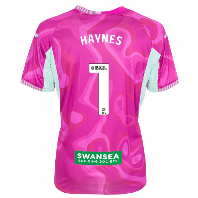 Danxen Uomo Charlie Haynes #1 Maglia Gara Portiere Magenta Bianco 2025/26 Maglietta