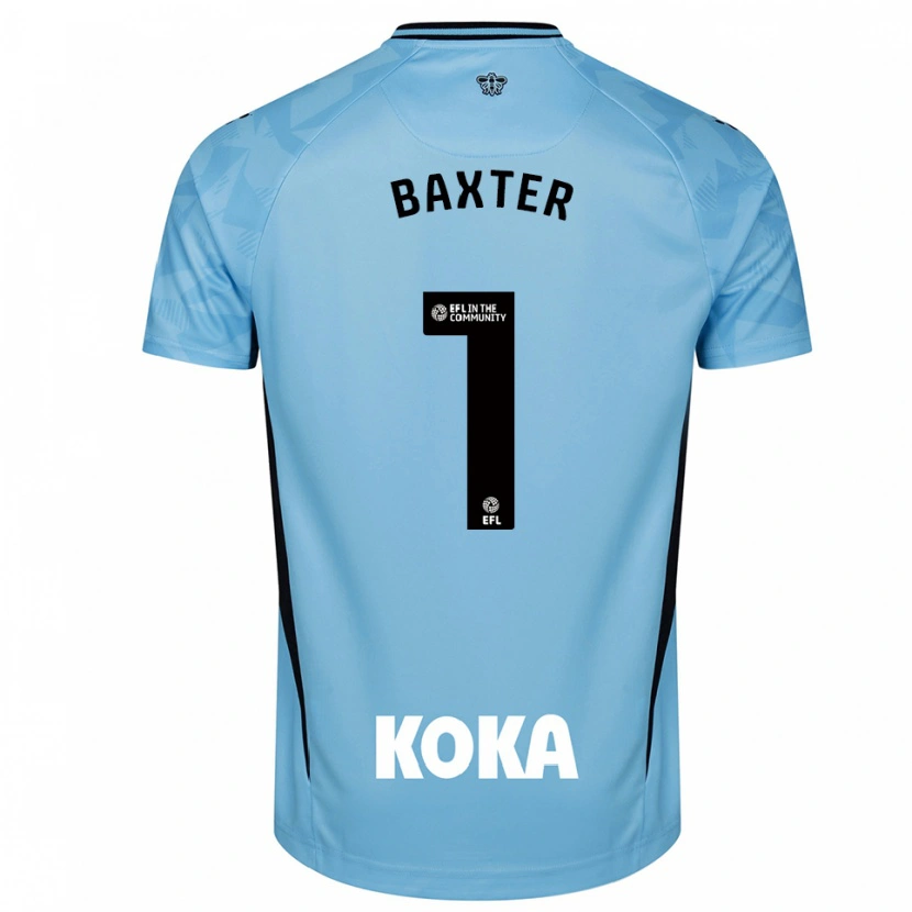 Danxen Uomo Nathan Baxter #1 Maglia Gara Portiere Azzurro Chiaro 2025/26 Maglietta