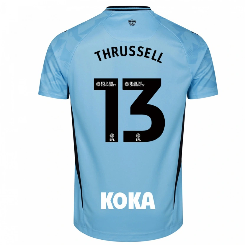 Danxen Uomo Sebastian Thrussell #13 Maglia Gara Portiere Azzurro Chiaro 2025/26 Maglietta