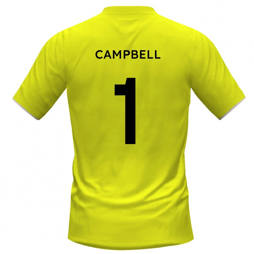 Danxen Uomo Maison Campbell #1 Maglia Gara Portiere Nero Giallo 2025/26 Maglietta