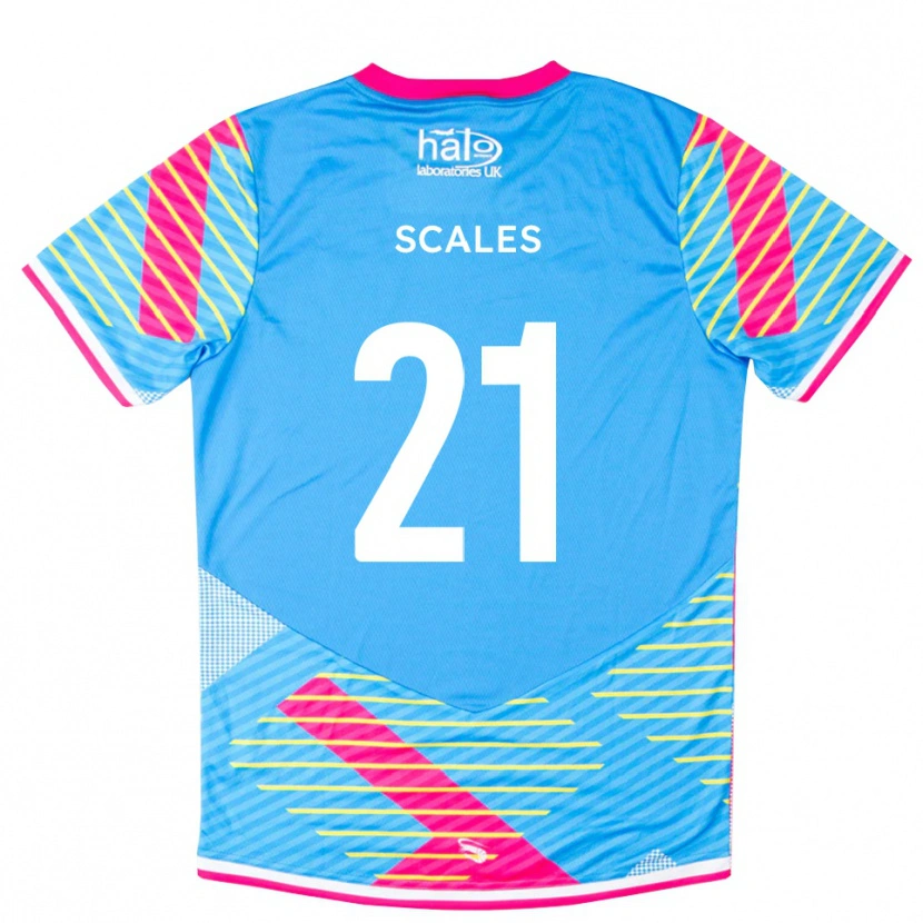 Danxen Uomo Alfie Scales #21 Maglia Gara Portiere Rosa Cielo 2025/26 Maglietta