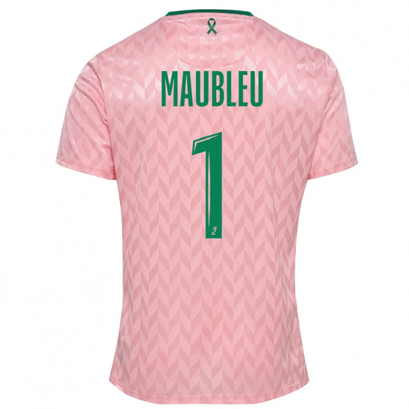 Danxen Uomo Brice Maubleu #1 Maglia Gara Portiere Verde Rosa 2025/26 Maglietta