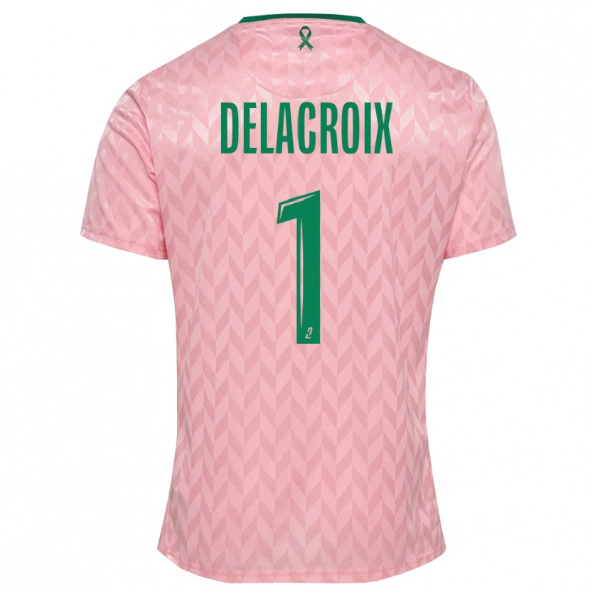 Danxen Uomo Noa Delacroix #1 Maglia Gara Portiere Verde Rosa 2025/26 Maglietta