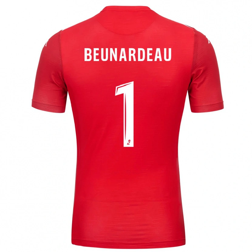 Danxen Uomo Quentin Beunardeau #1 Maglia Gara Portiere Bianco Rosso 2025/26 Maglietta