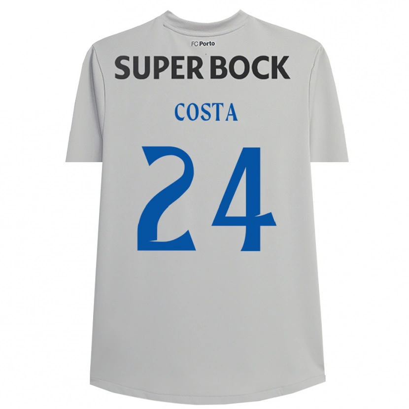 Danxen Uomo João Costa #24 Maglia Gara Portiere Grigio Chiaro Nero 2025/26 Maglietta