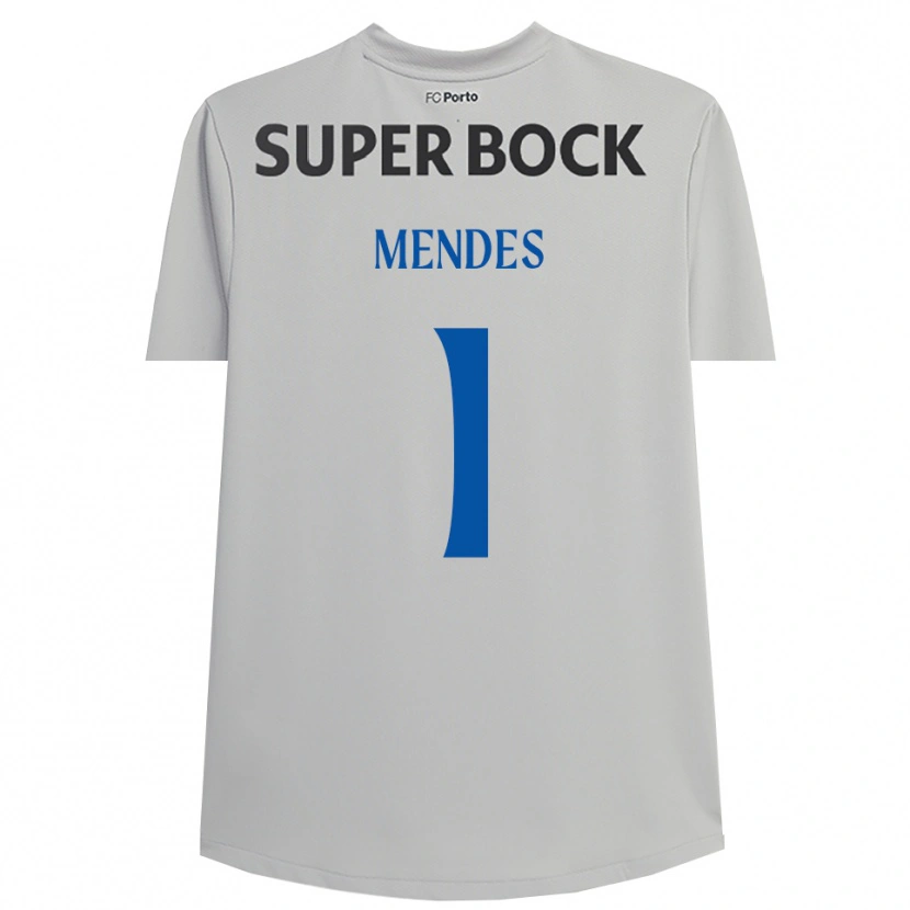 Danxen Uomo Francisco Mendes #1 Maglia Gara Portiere Grigio Chiaro Nero 2025/26 Maglietta